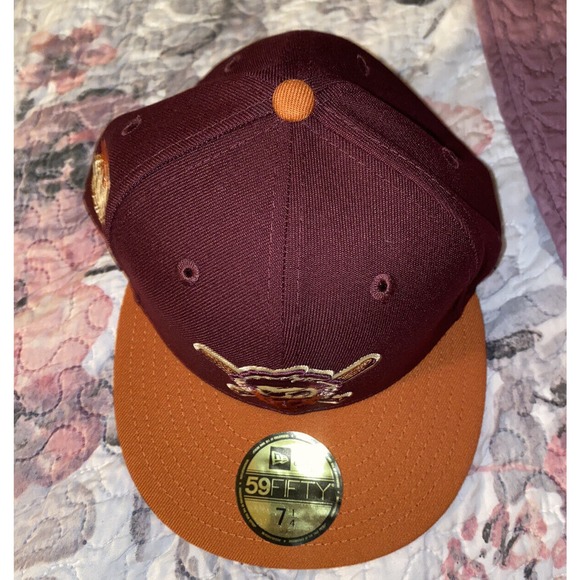 PITTSBURGH PIRATES 1887 EST YELLOW BRIM NEW ERA FITTED HAT Orange Mask 7 1/4 - Picture 9 of 9